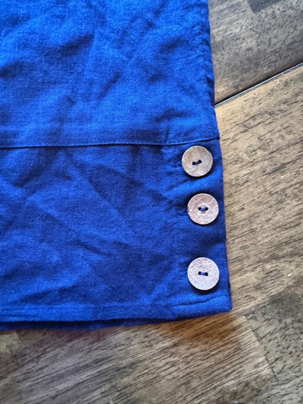 Naturals D&Co Blue Linen PullOn High Rise Pants Ankle Petite Coastal Casual 3XP - Picture 10 of 11